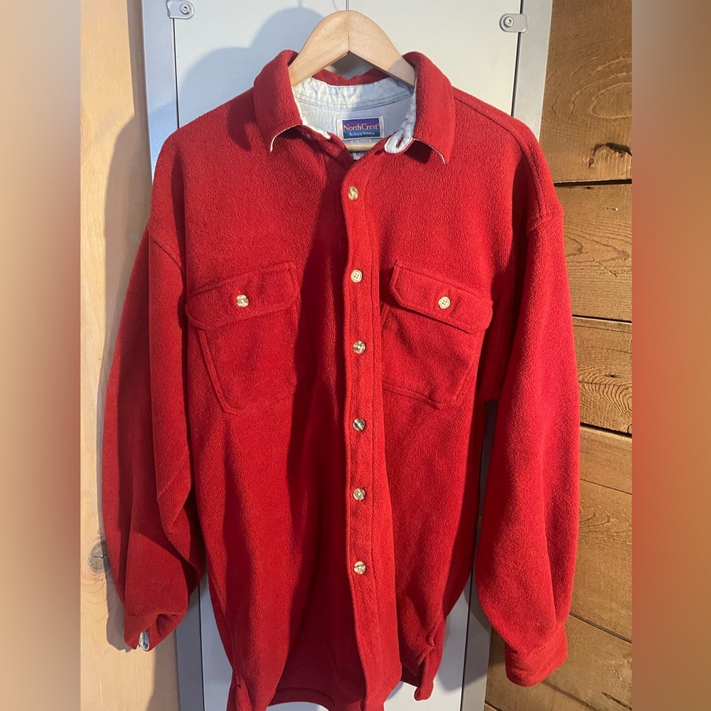 Northcrest men’s large tall fleece button up
